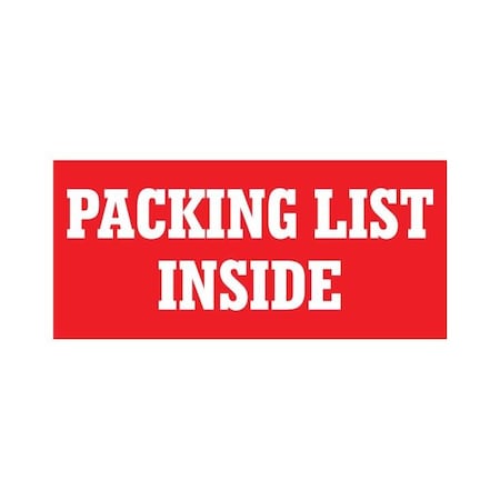Decker Tape Products Label, DL1681 , PACKAGING LIST INSIDE , 1-1/2" X 3" DL1681
